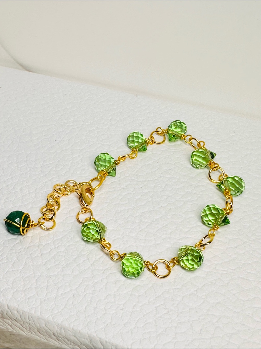 Green crystal tears  Bracelet